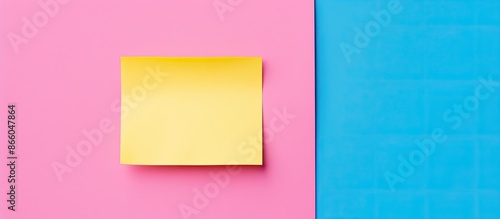 Pink note paper and yellow ...
