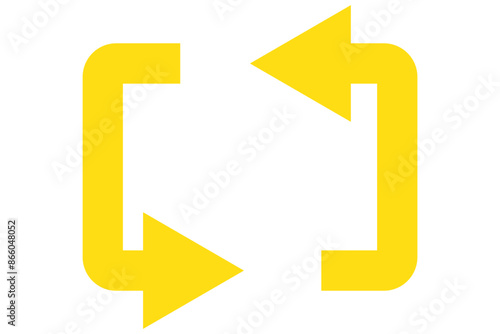 Repeat, repost icon on black circle. Retweet arrow concept