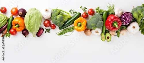 Top-down view of fresh vege...