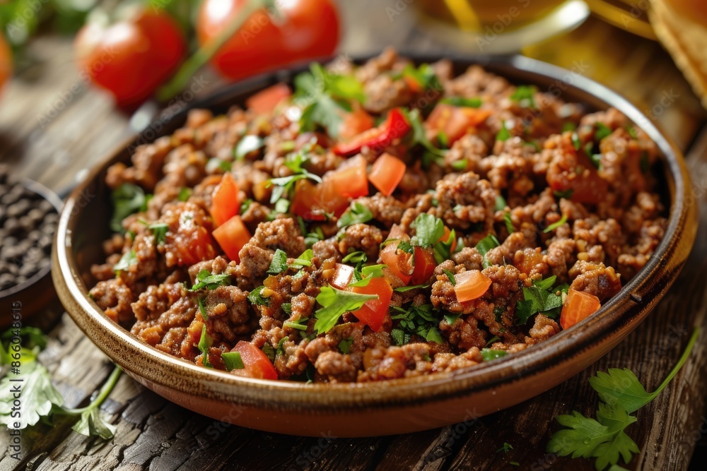 Ground Beef Cooked. Savoury Filling for Tacos with Nourishing and Flavourful Beef Mince Mixture Ground Beef Cooked. Savoury Filling for Tacos with Nourishing and Flavourful Beef Mince Mixture