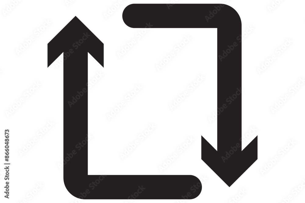 Editable vector loop repeat icon. Black, transparent white background. Part of a big icon set family. Perfect for web and app interfaces, presentations, infographics, etc Editable vector loop repeat icon. Black, transparent white background. Part of a big icon set family. Perfect for web and app interfaces, presentations, infographics, etc