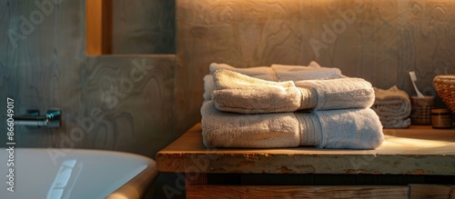 towels in bathroom. with co...