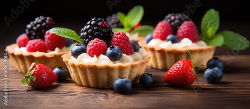 Mini tart tartlets adorned ...