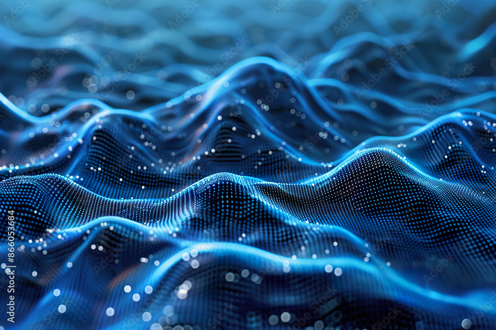The image is a computer generated wave of blue and yellow, generative ai image. The image is a computer generated wave of blue and yellow, generative ai image.