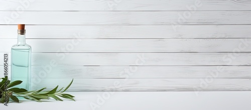 White wooden backdrop with ...