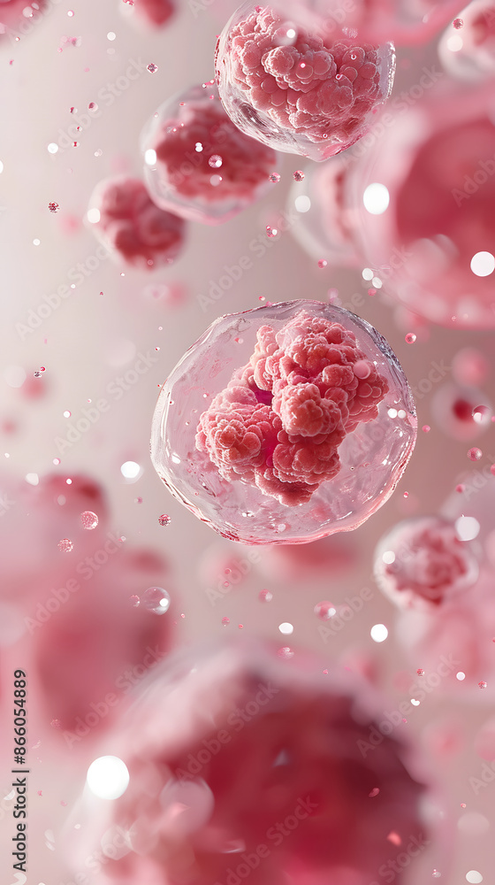 3d rendering of Human cell or Embryonic stem cell microscope background. 3d rendering of Human cell or Embryonic stem cell microscope background.
