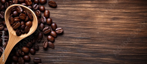 Wooden spoon placed next to...