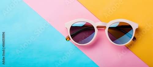 Stylish sunglasses on paste...