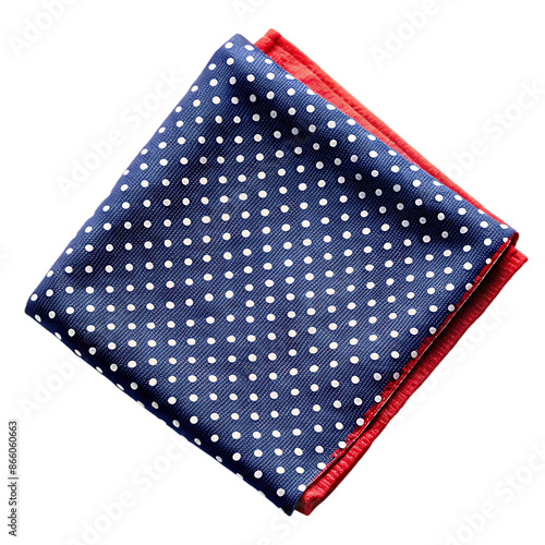 polka dot handkerchief on transparent background