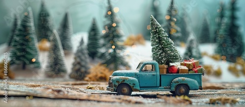 Miniature toy truck with ar...