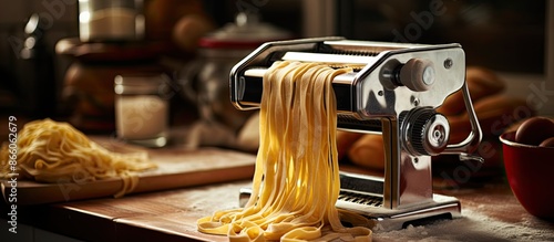 Preparing Italian tagliatel...