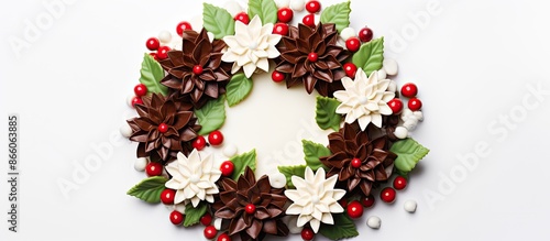 Top view of a festive choco...