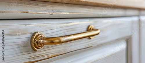 Golden furniture handle, on...