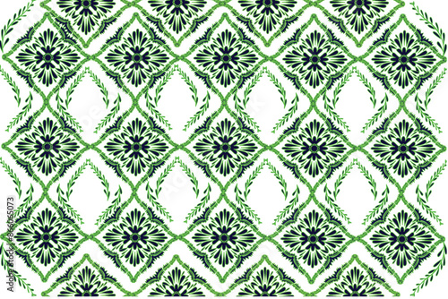 Oreintal Flora Damask Seamless pattern  embroidery, Indian style.  art ornament print.Design for carpet, cover.wallpaper, wrapping, fabric, clothing