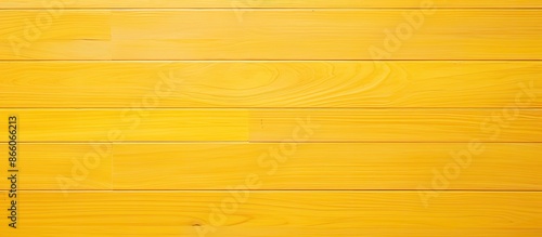 A bright yellow wooden parq...