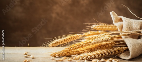 Wheat ears displayed on a t...