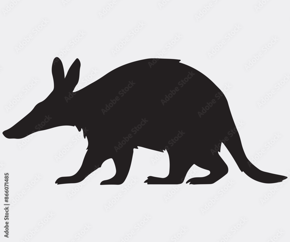 Obraz premium Aardvark Silhouette, vector