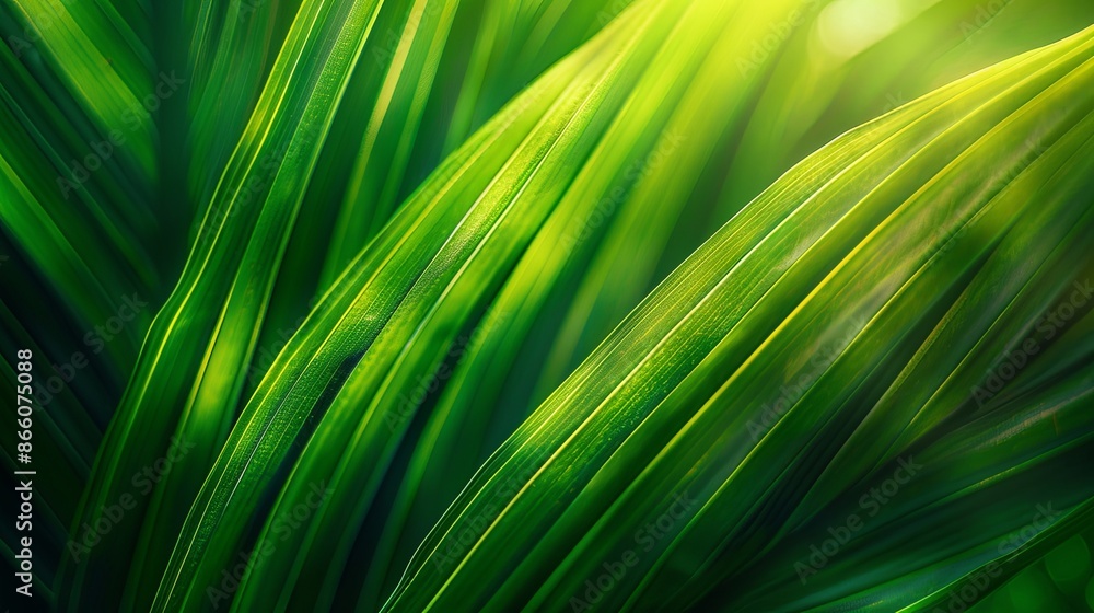 Green tropical plant close-up Green tropical plant close-up