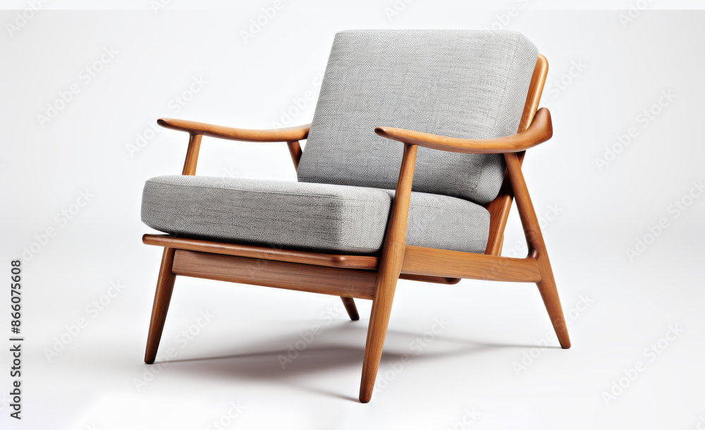 Introduce the modern Scandinavian armchair design with sleek lines and light reflections in a minimalist setting. Introduce the modern Scandinavian armchair design with sleek lines and light reflections in a minimalist setting.