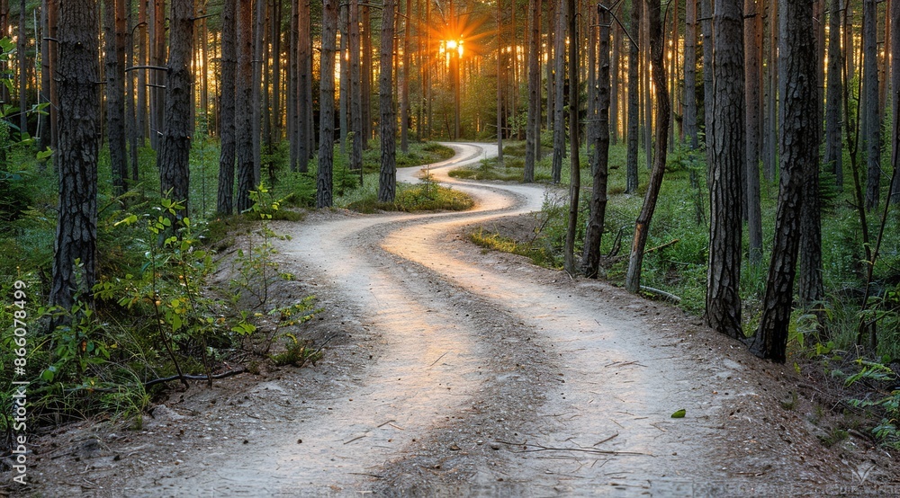 Obraz premium road in the forest