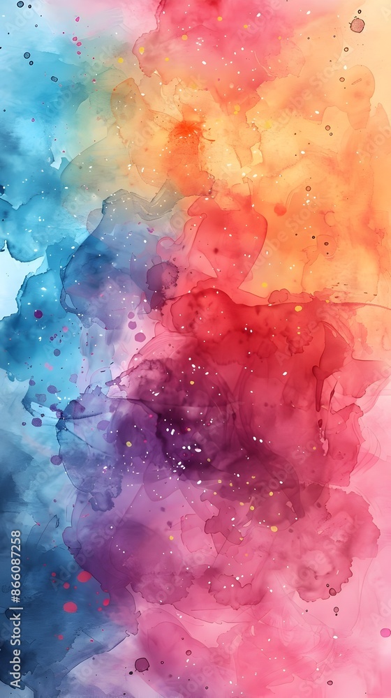 Fototapeta premium Vibrant Abstract Watercolor Splash for Backdrop and Product Presentation