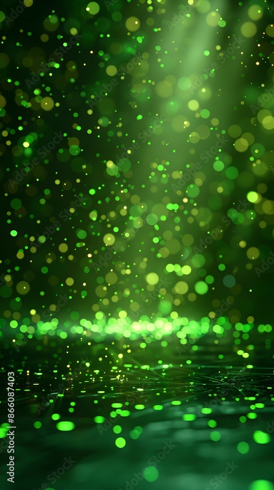 Bright Neon Green Background with Light Particles for Energetic Product Displays and Concepts Bright Neon Green Background with Light Particles for Energetic Product Displays and Concepts