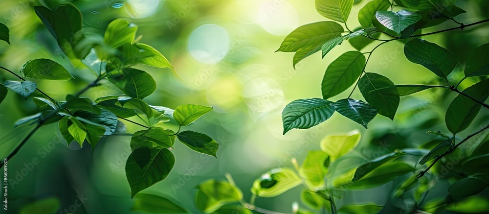 Blurry green leaves create a nature-themed copy space image with soft lighting, perfect for creative design projects, displaying a forest background with a spring atmosphere. Blurry green leaves create a nature-themed copy space image with soft lighting, perfect for creative design projects, displaying a forest background with a spring atmosphere.