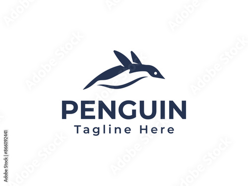 penguin logo vector illustration. modern penguin logo template