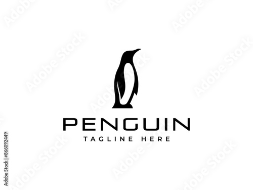 penguin logo vector illustration. modern penguin logo template