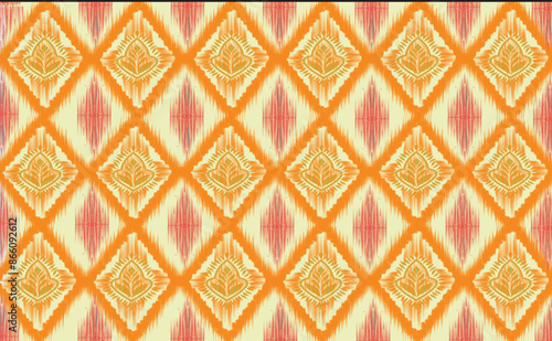 Oreintal Flora Damask Seamless pattern  embroidery, Indian style.  art ornament print.Design for carpet, cover.wallpaper, wrapping, fabric, clothing