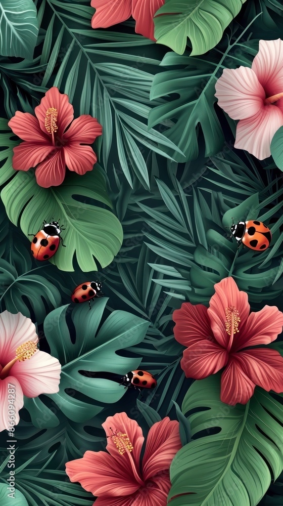 Tropical hibiscus leaf outdoors. Tropical hibiscus leaf outdoors.