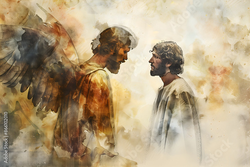 A concept of an angel appears to Joseph