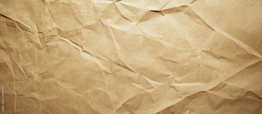 Obraz premium Horizontal kraft paper texture background with a unique design and soft natural style, perfect for creative projects requiring a copy space image.