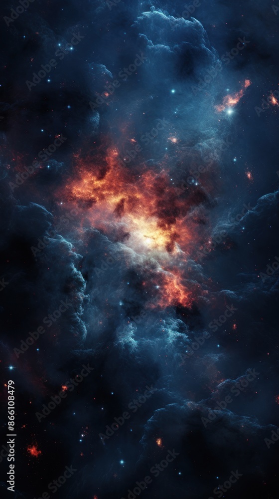 Obraz premium Galaxy in black wallpaper astronomy universe outdoors.