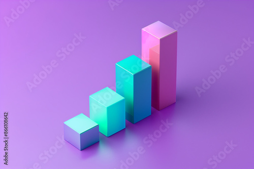 Three dimensional render of pastel colored bar graph Free Download Three dimensional render of pastel colored bar graph - GFXLoad