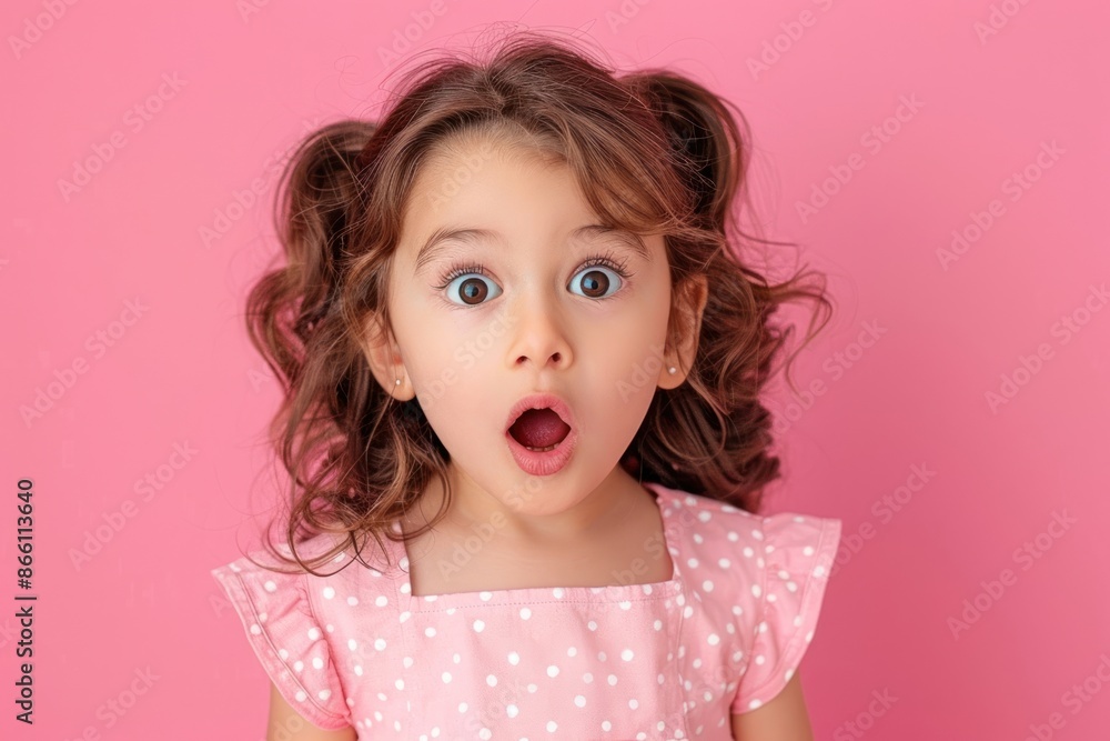 Brazilian cute little girl child surprised person human. Brazilian cute little girl child surprised person human.