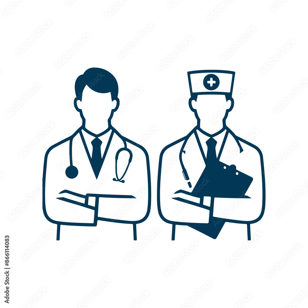 Vector Doctor Clip art isolated illustration on a white background Vector Doctor Clip art isolated illustration on a white background
