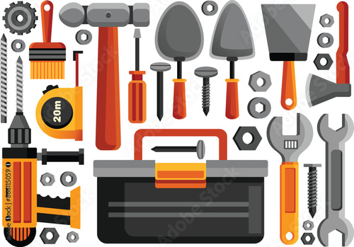 Tool Equipments Vector Illustration