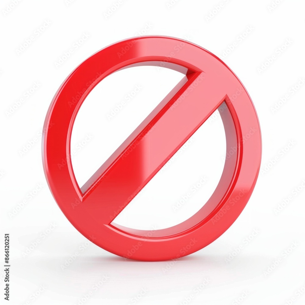 red 3d icon cancel, AI Generative red 3d icon cancel, AI Generative