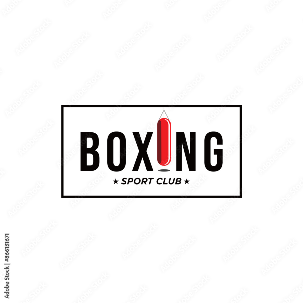 Vector logo template Boxing Club Vector logo template Boxing Club