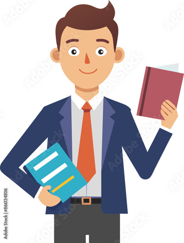 Professional businessman working in management accounting