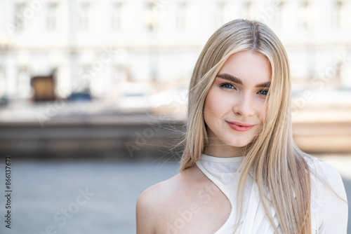 Portrait of a young beautiful blonde woman Free Download Portrait of a young beautiful blonde woman - GFXLoad