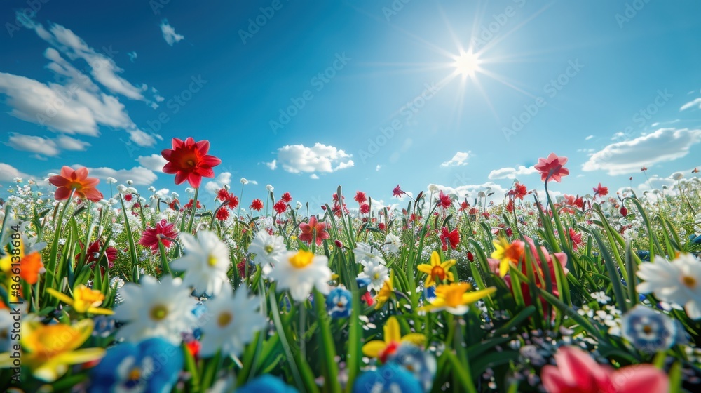 The vibrant spring flowers The vibrant spring flowers