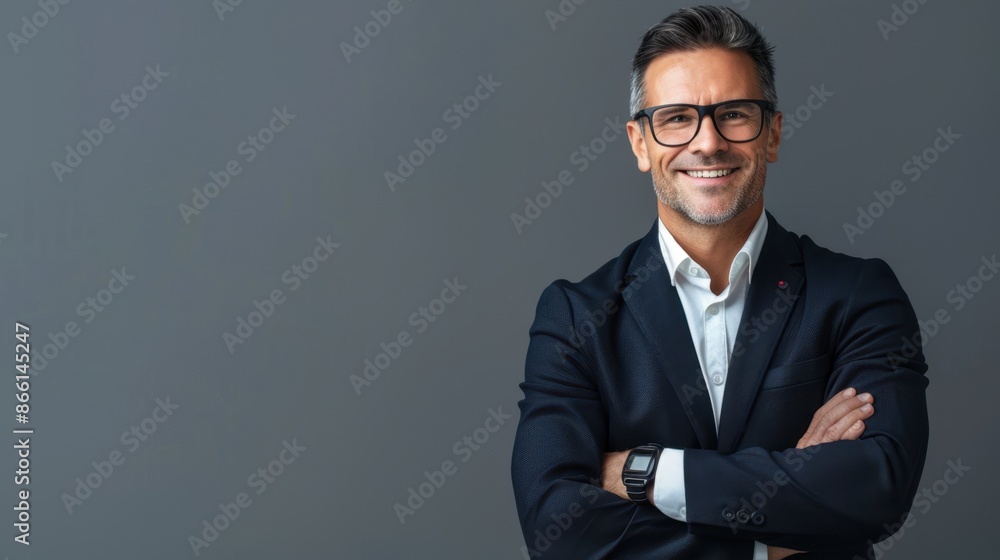 The confident businessman in suit The confident businessman in suit