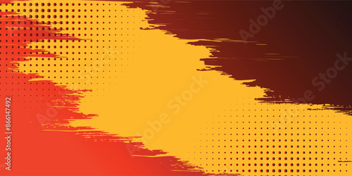 Halftone background vector, abstract backdrop design with two tone pattern and copy space for edit your content
