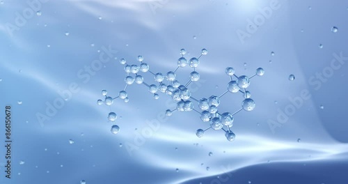 Wallpaper Mural Momelotinib rotating molecular structure, 3d model of molecule, gs-0387, looped video Torontodigital.ca