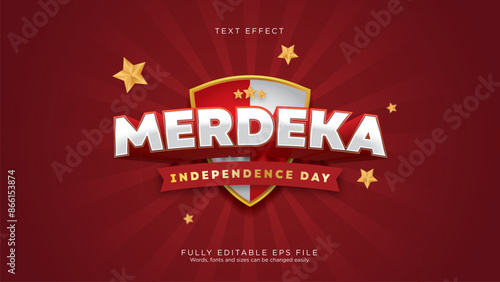 Merdeke Indonesia font style Text Effect