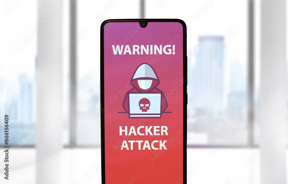 Naklejka premium Close-up mobile