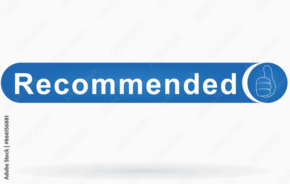 Recommended button icon. vector illustration Recommended button icon. vector illustration