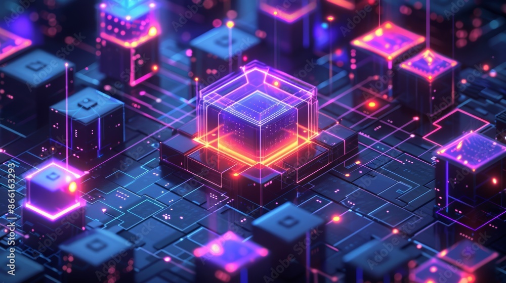 Visualization of Crypto and Blockchain Technology Concepts Visualization of Crypto and Blockchain Technology Concepts
